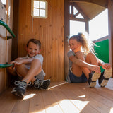 drewniany zestaw huśtawkowy Skyfort z rurką