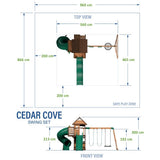 drewniany zestaw huśtawkowy Cedar Cove